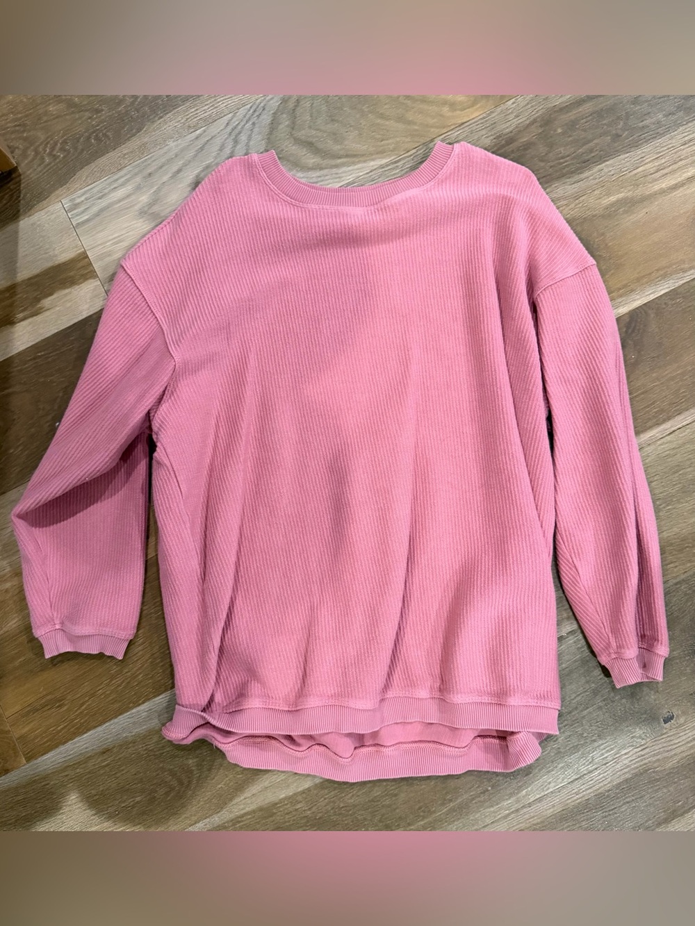 aerie Ribbed Crewneck Sweater in Pink